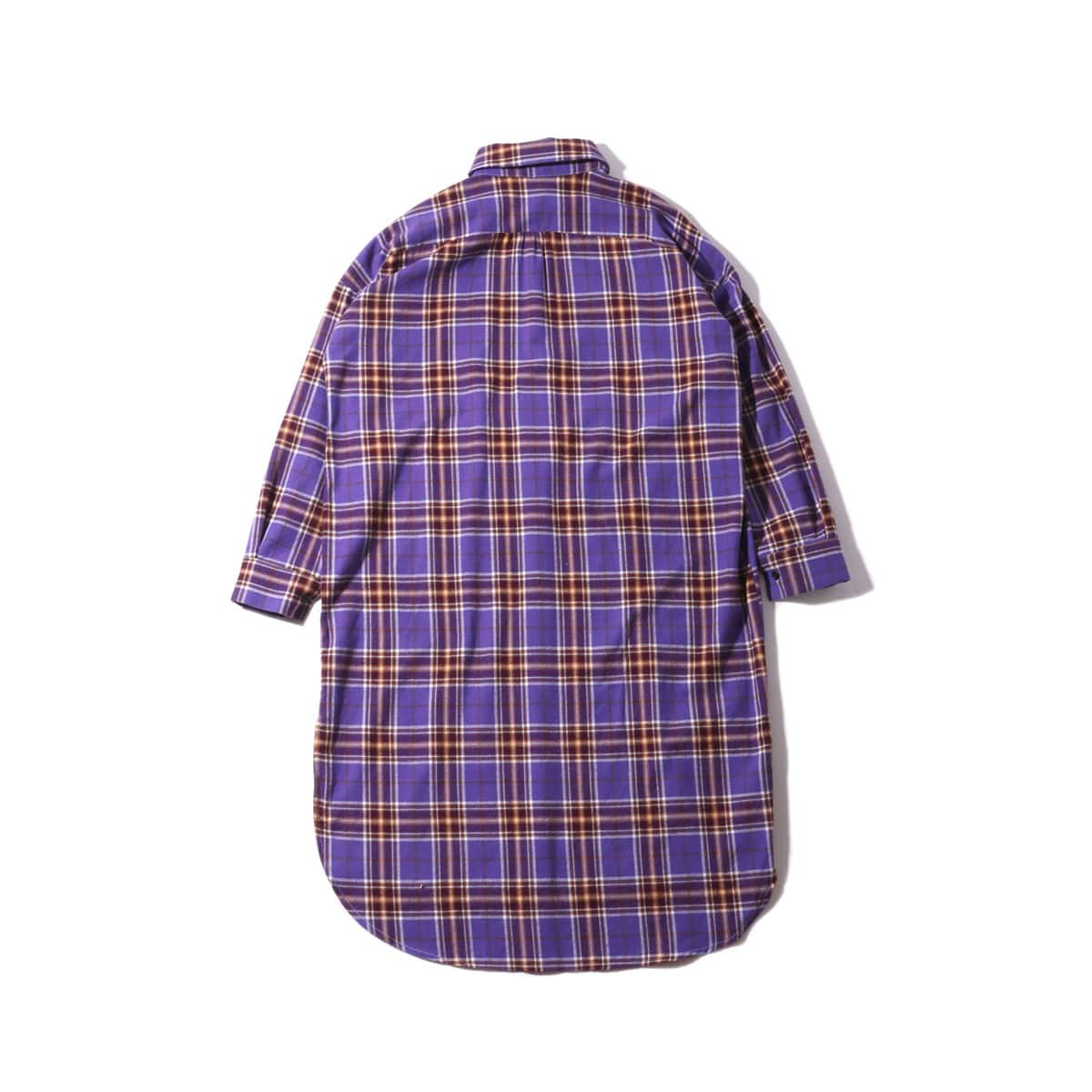 atmos pink ロング チェック シャツ PURPLE（アトモスピンク ロング