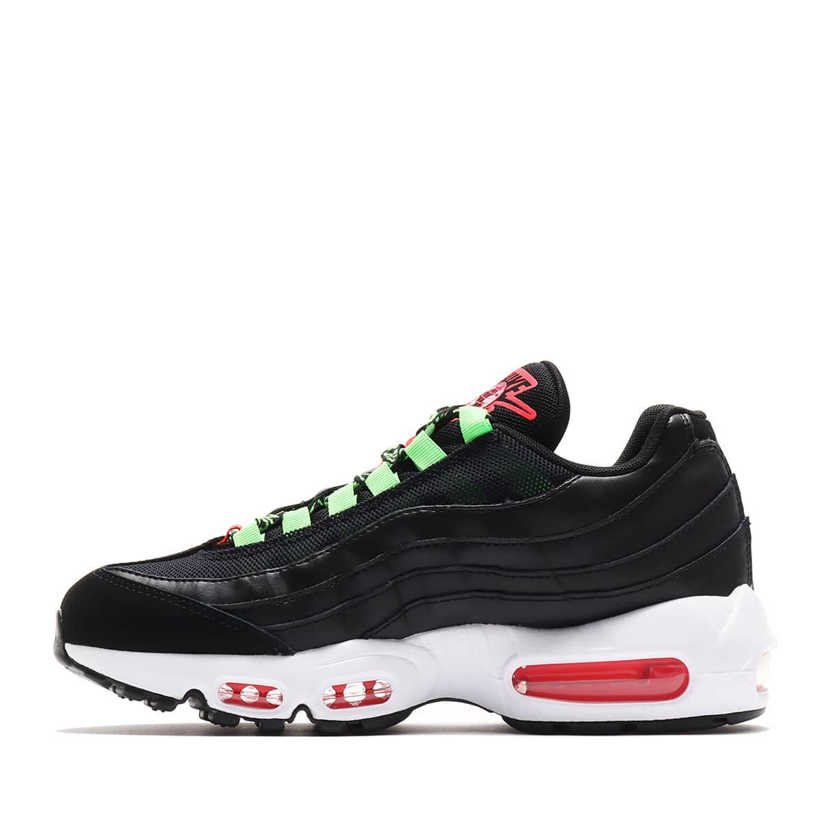 NIKE W AIR MAX 95 SE WW BLACK/GREEN STRIKE-FLASH CRIMSON-WHITE