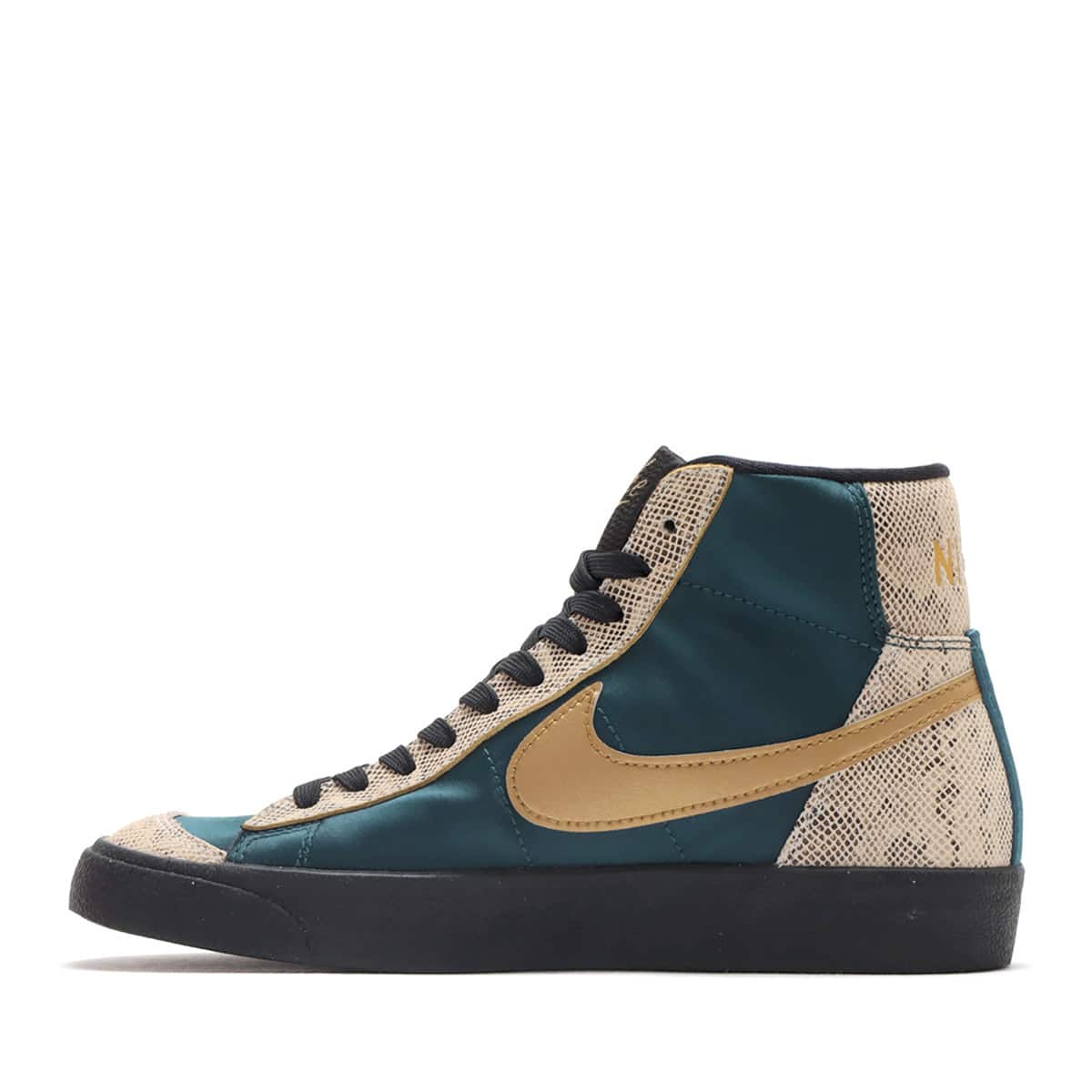 NIKE W BLAZER MID '77 DARK TEAL GREEN/METALLIC GOLD-BLACK 21FA-I