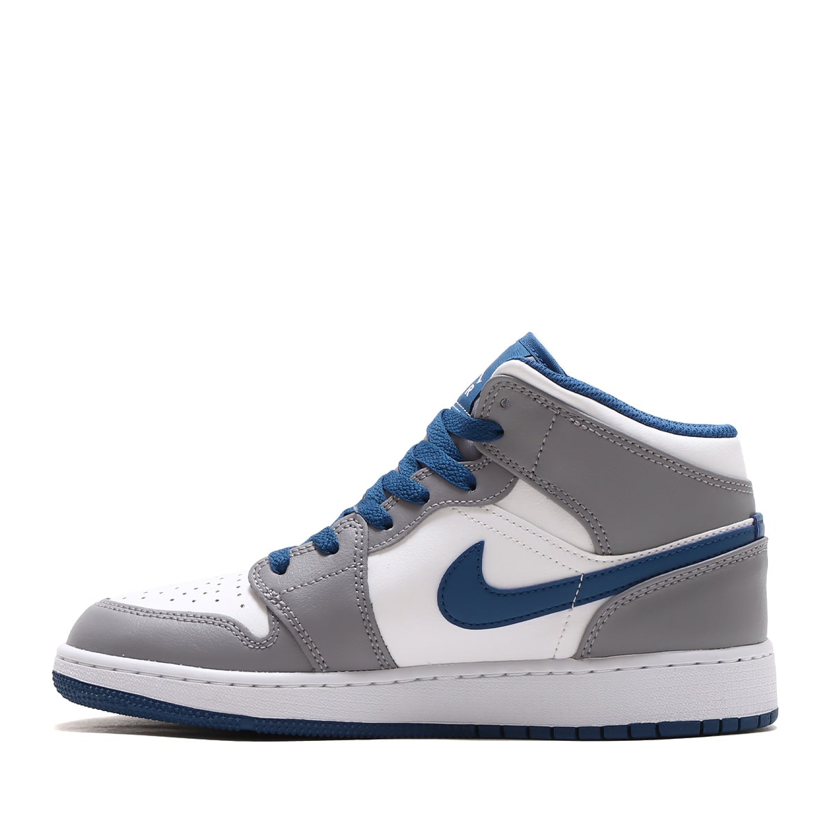 JORDAN BRAND AIR JORDAN 1 MID GS CEMENT GREY/WHITE-TRUE BLUE 23SP