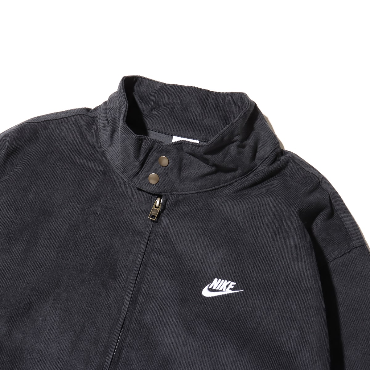 NIKE AS M NK CLUB HARRINGTON CRDRY BLACK/WHITE （ナイキ クラブ