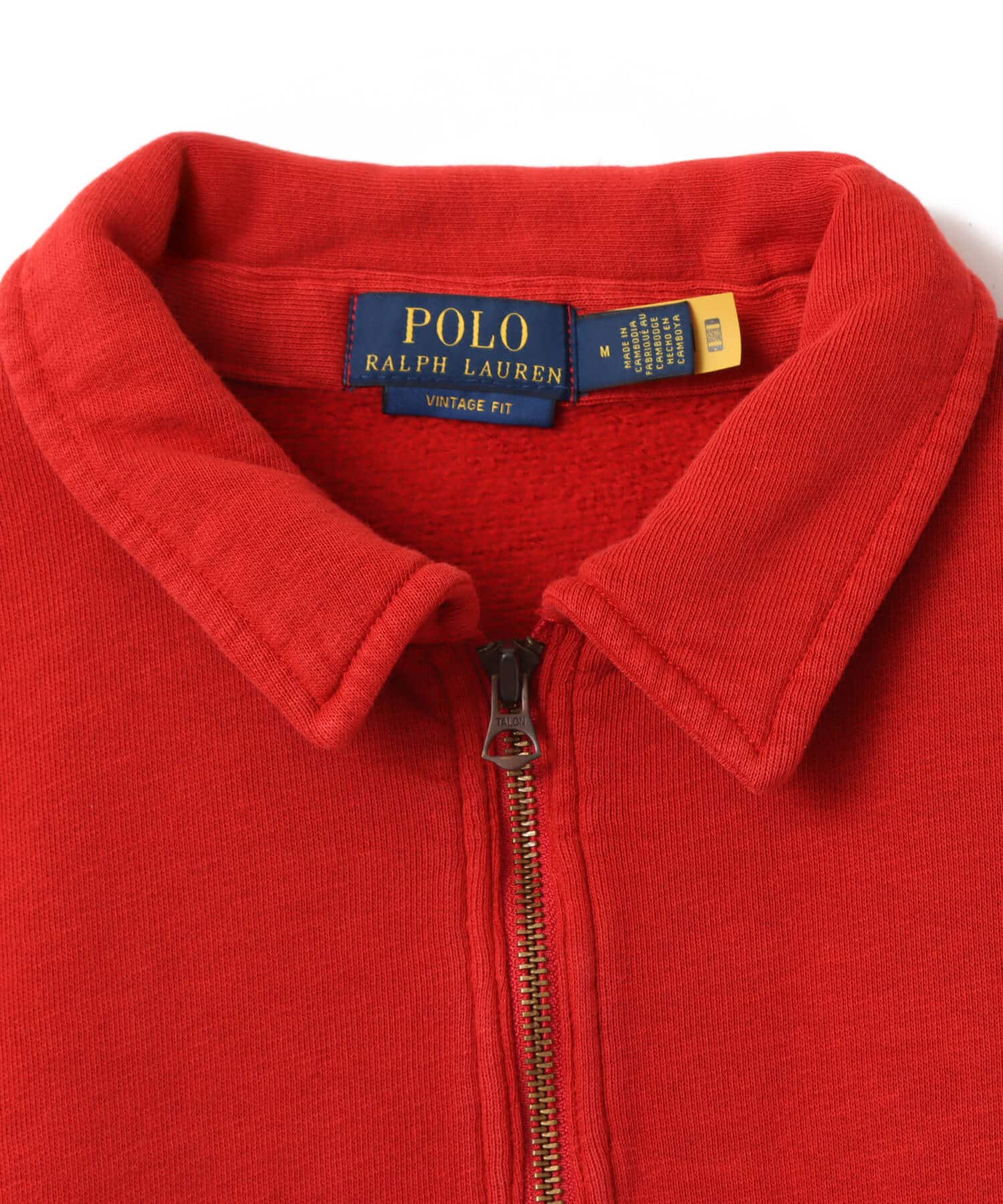 POLO RALPH LAUREN VINTAGE FIT GARMENT DYE NOVELTY USA HALF ZIP