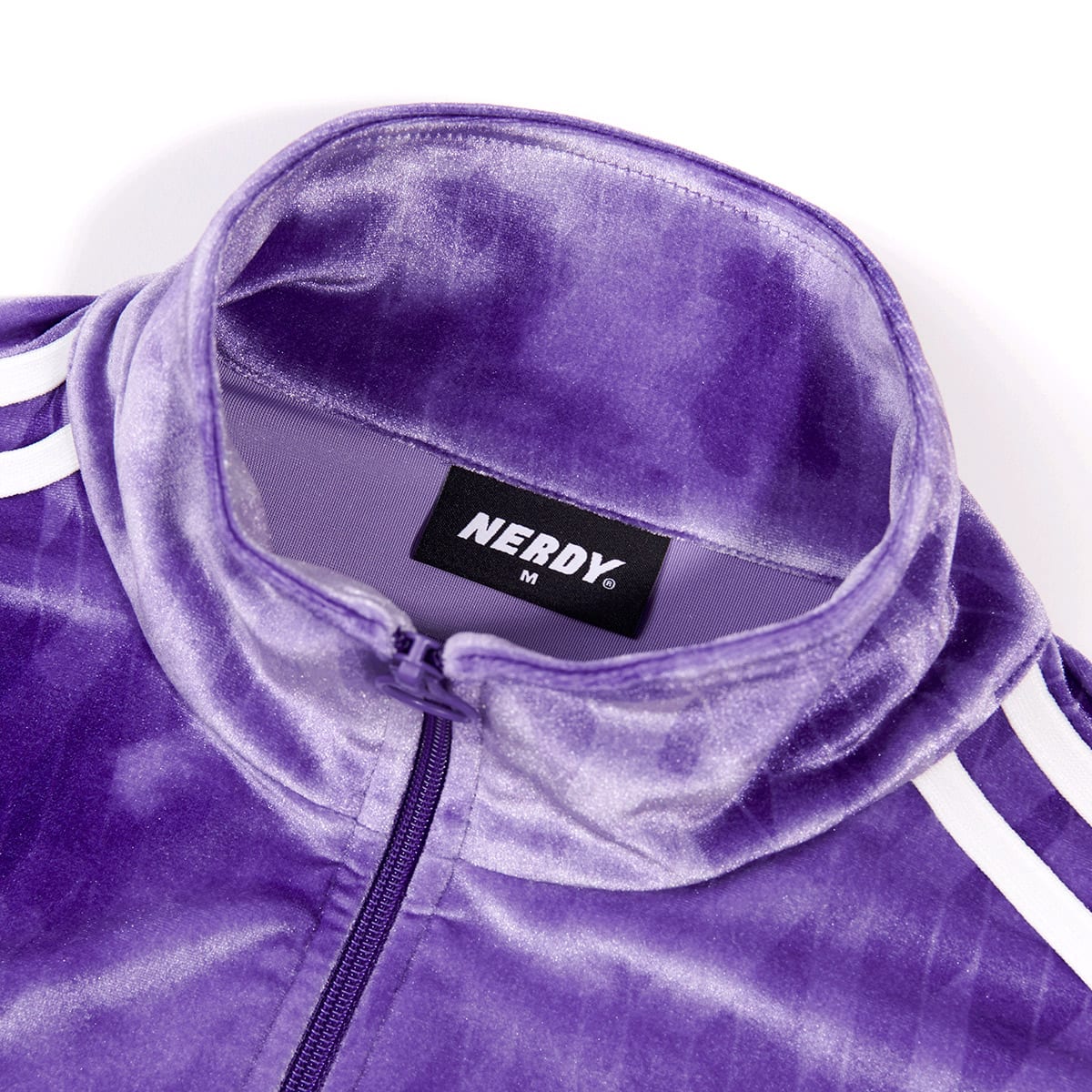 NERDY x atmos pink DNA Watercolor Velvet Track Top PURPLE