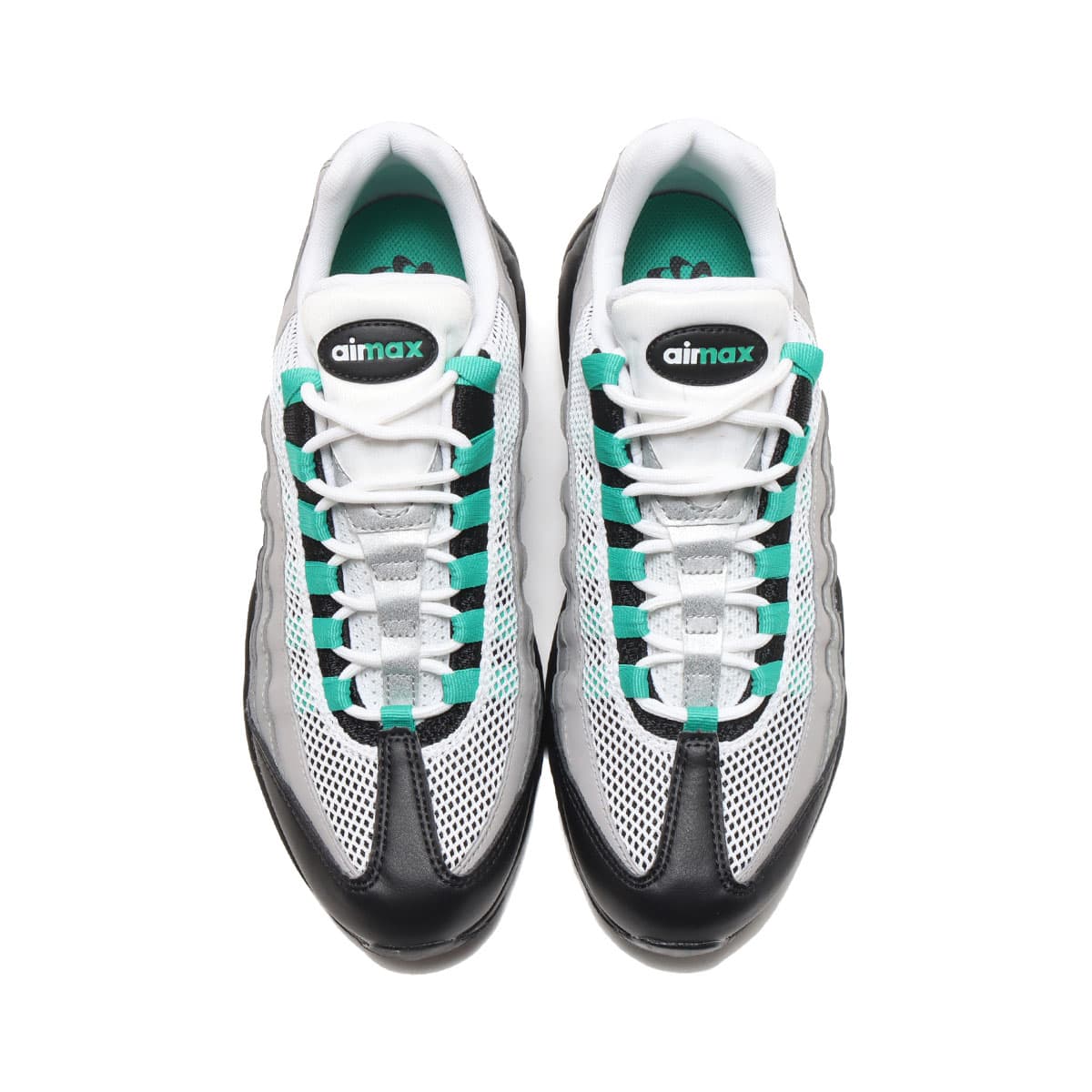 NIKE W AIR MAX 95 BLACK/STADIUM GREEN-PEARL GREY 23SU-I（ナイキ