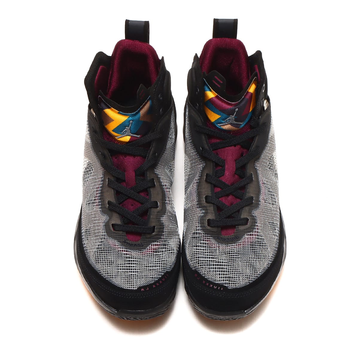 JORDAN BRAND AIR JORDAN XXXVII PF BLACK/BORDEAUX-MIDNIGHT FOG