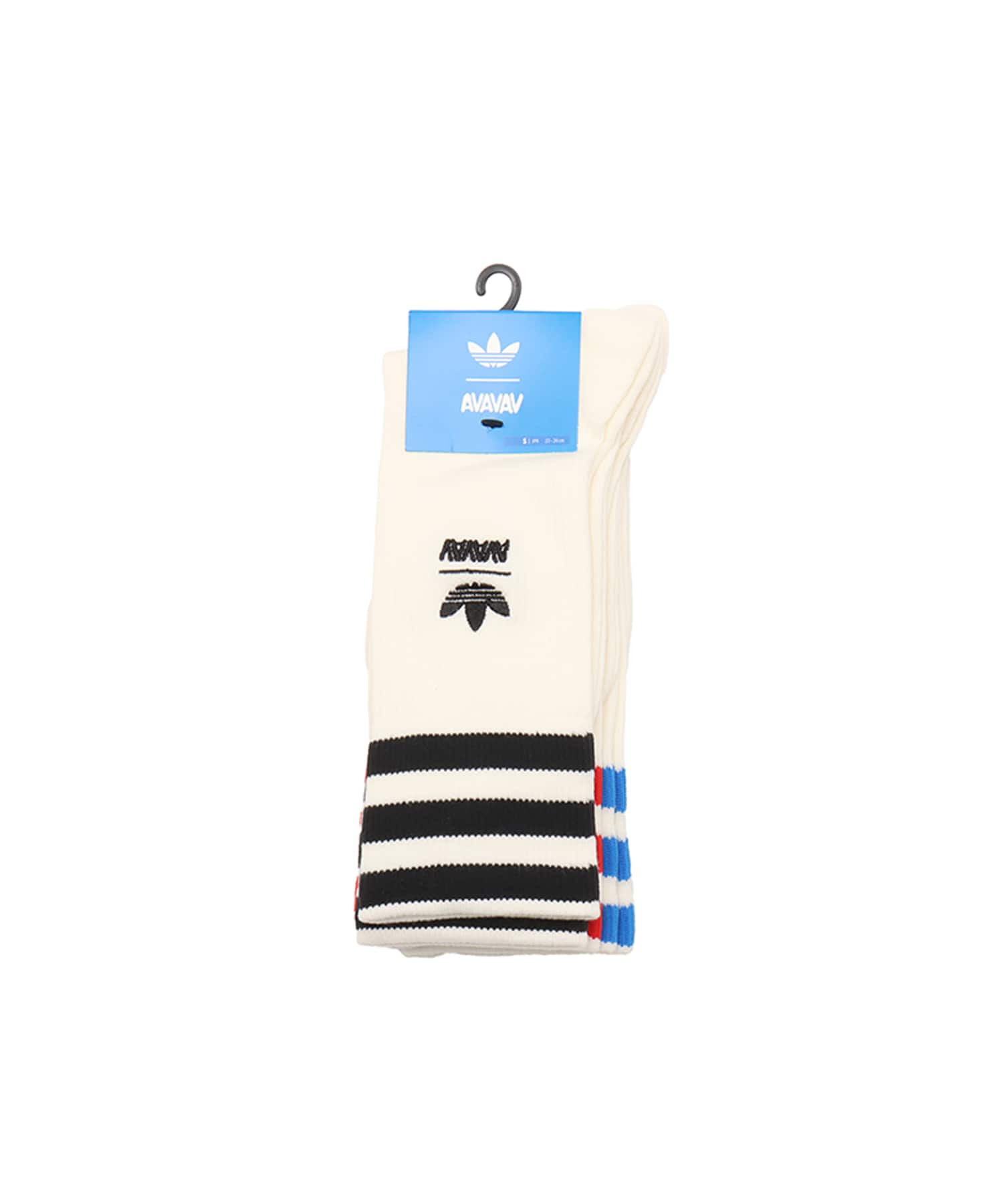 adidas by Avavav CREW SOCKS 3PACK クリームホワイト/ブラック/ベター