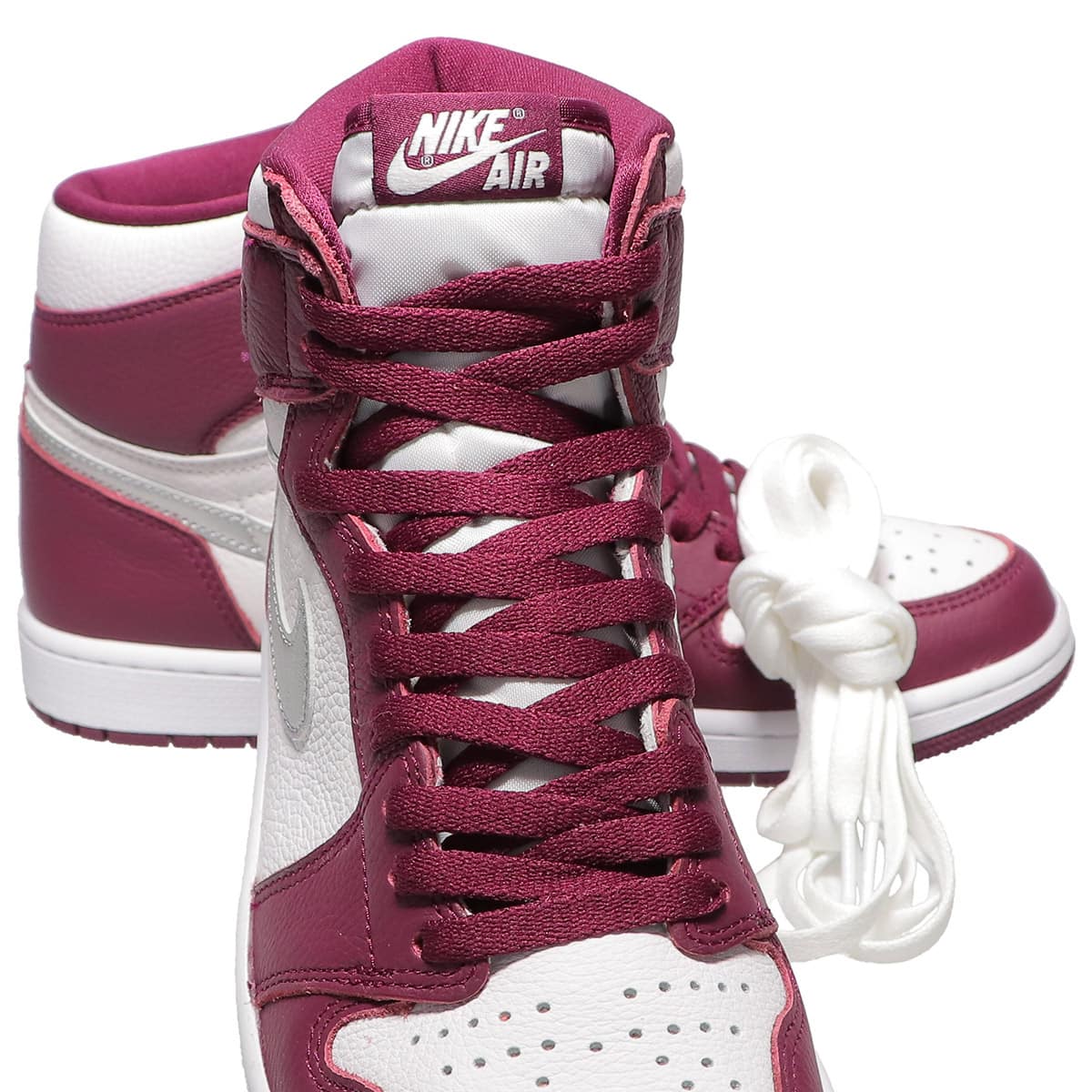 JORDAN BRAND AIR JORDAN 1 RETRO HIGH OG BORDEAUX/METALLIC SILVER