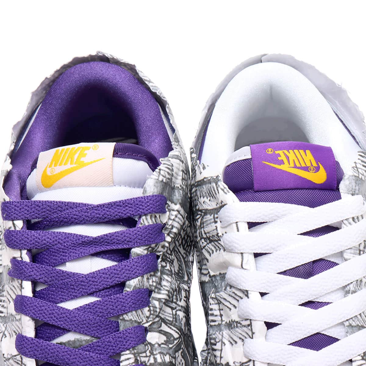 NIKE W DUNK LOW SE WHITE/VARSITY PURPLE-VARSITY MAIZE-BLACK 21SU-I