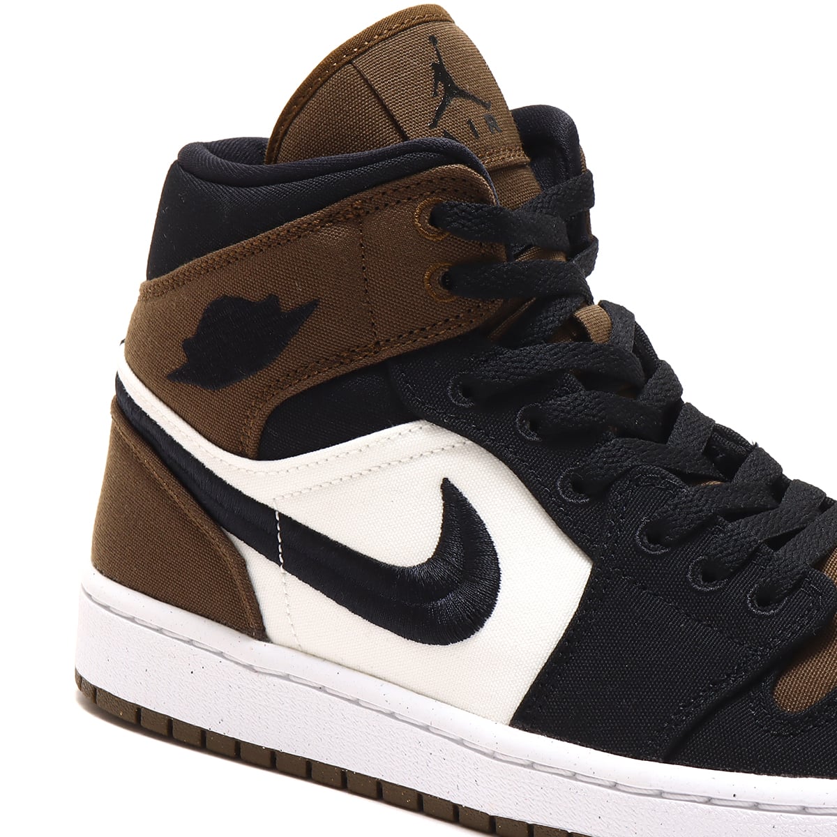 JORDAN BRAND WMNS AIR JORDAN 1 MID SE LIGHT OLIVE/BLACK-SAIL-WHITE