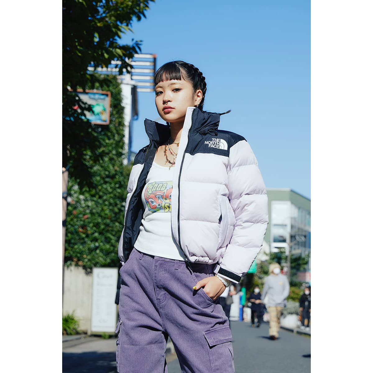 THE NORTH FACE SHORT NUPTSE JACKET (LADIES) ラベンダーフォグ 22FW