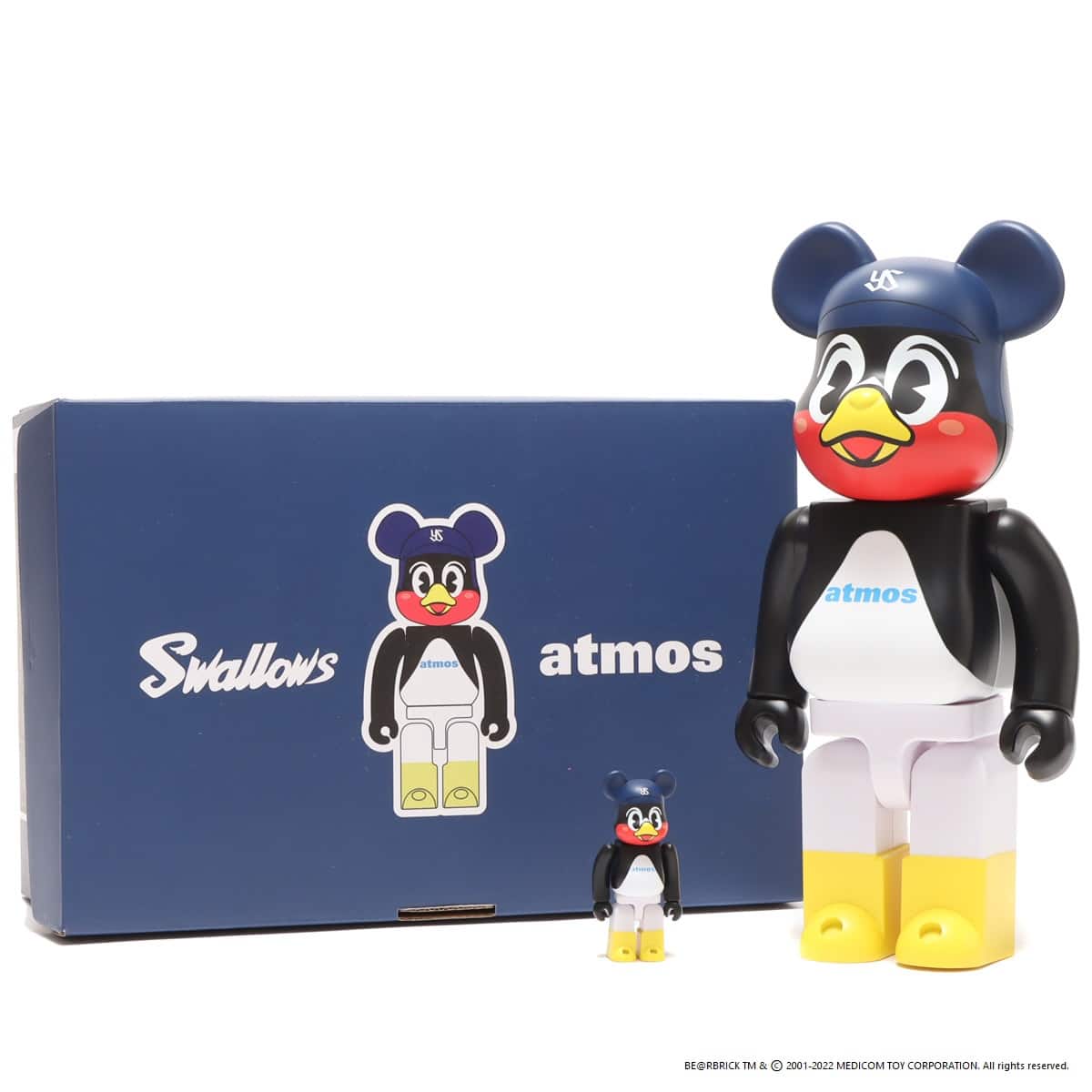 MEDICOM TOY BE@RBRICK atmos × Tokyo Yakult Swallows 100％ & 400