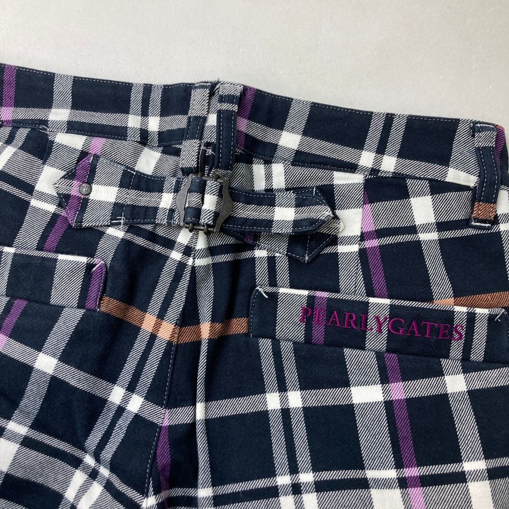 PEARL GATES チェック柄スリムパンツ極美品00 PEARL GATES チェック柄