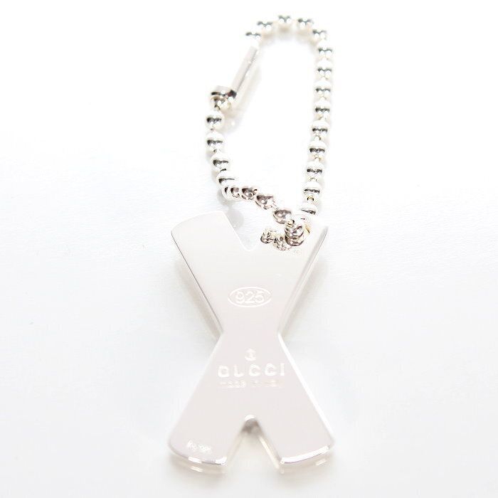 グッチ GUCCI 「X」チャーム ネックレス トップ 818781 J8400 8106