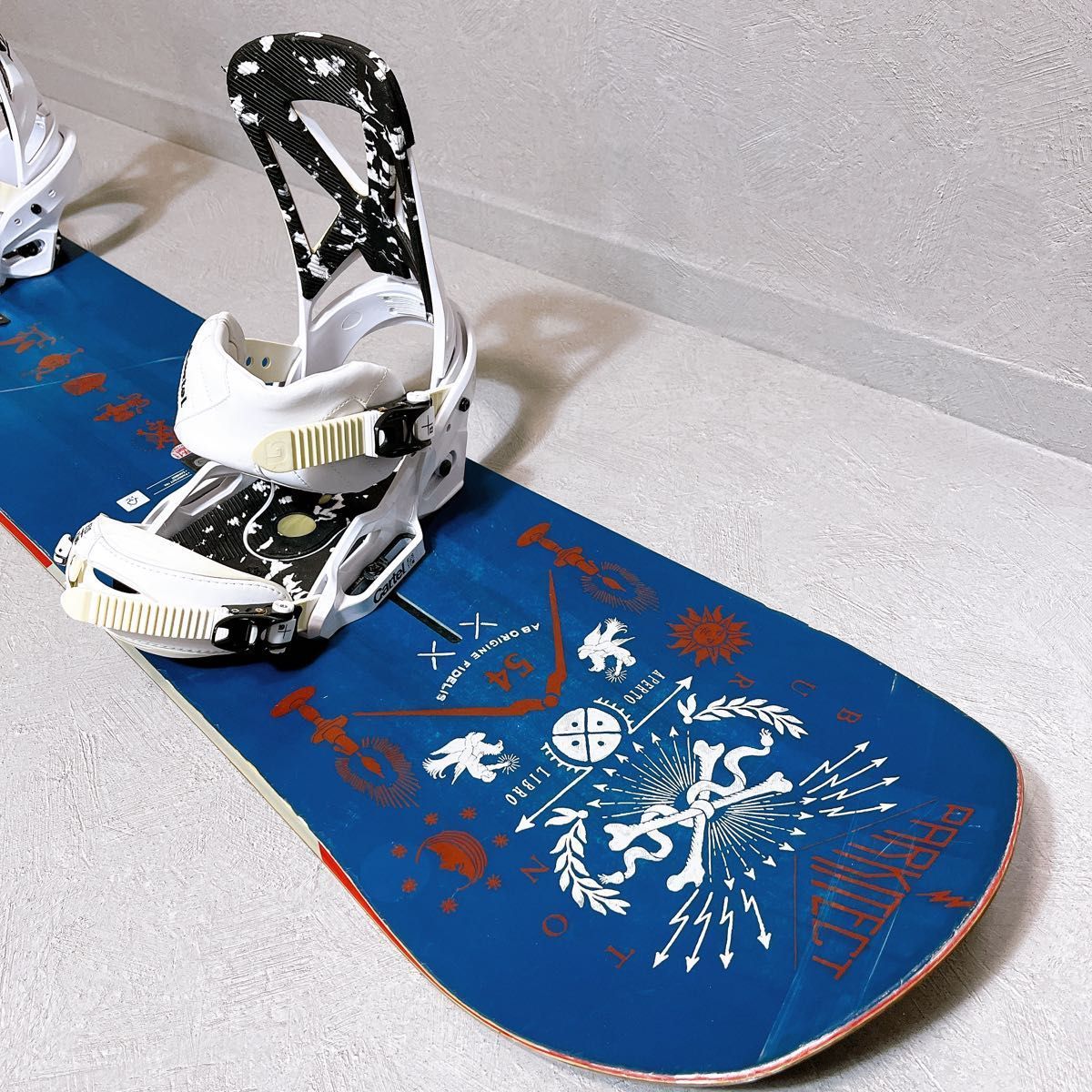 BARTON CARTEL スノーボードビンディング ホワイト/オレンジ BARTON