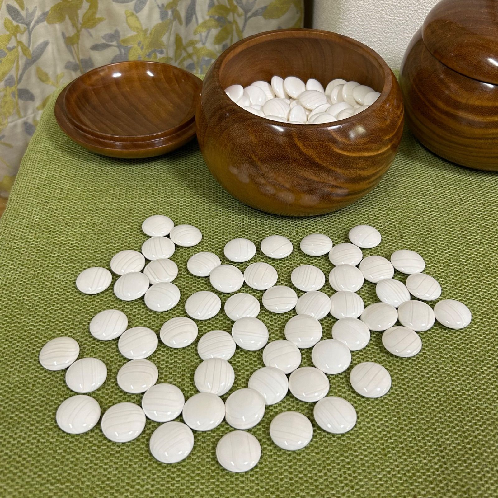 碁石と碁笥 本蛤那智黒石 ☆良品☆ 碁石セット 肉厚 本蛤