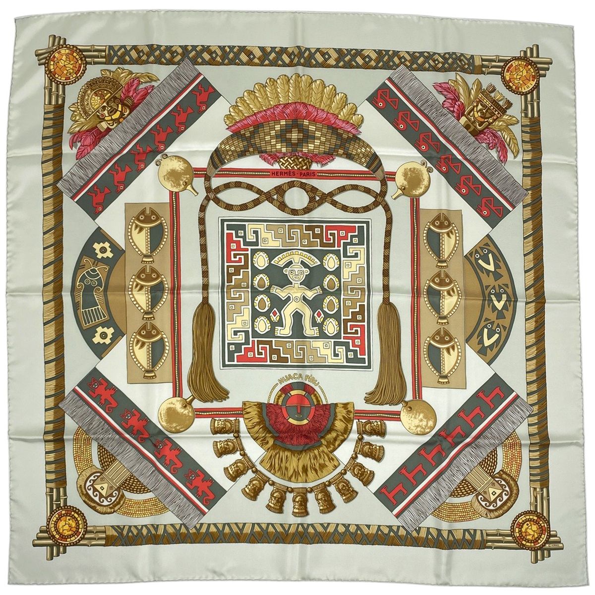 エルメス HERMES カレ 90 HUACA PIRU 神聖なるペルー 人気 スカーフ
