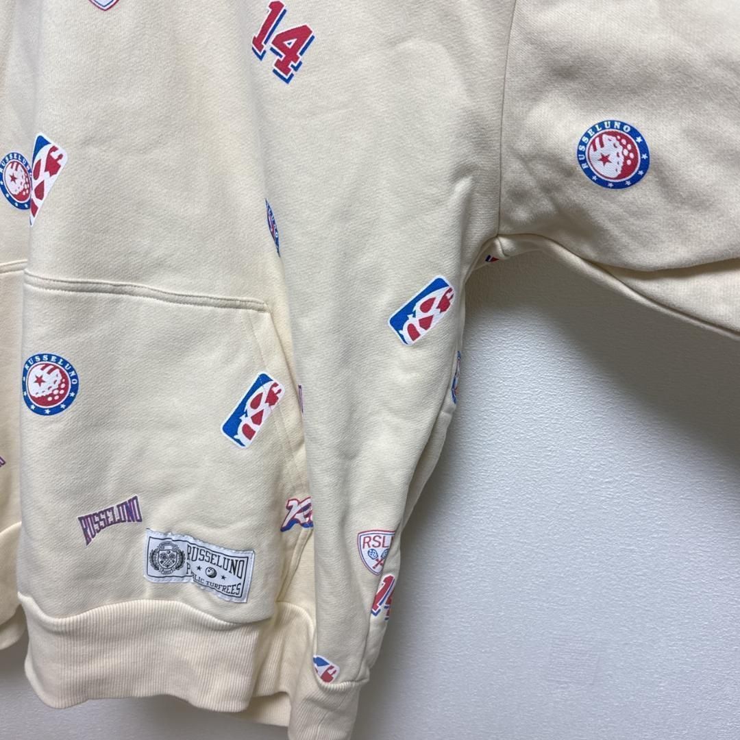 ラッセルノ Russeluno 注文 ロゴパターンフーディ サイズ6