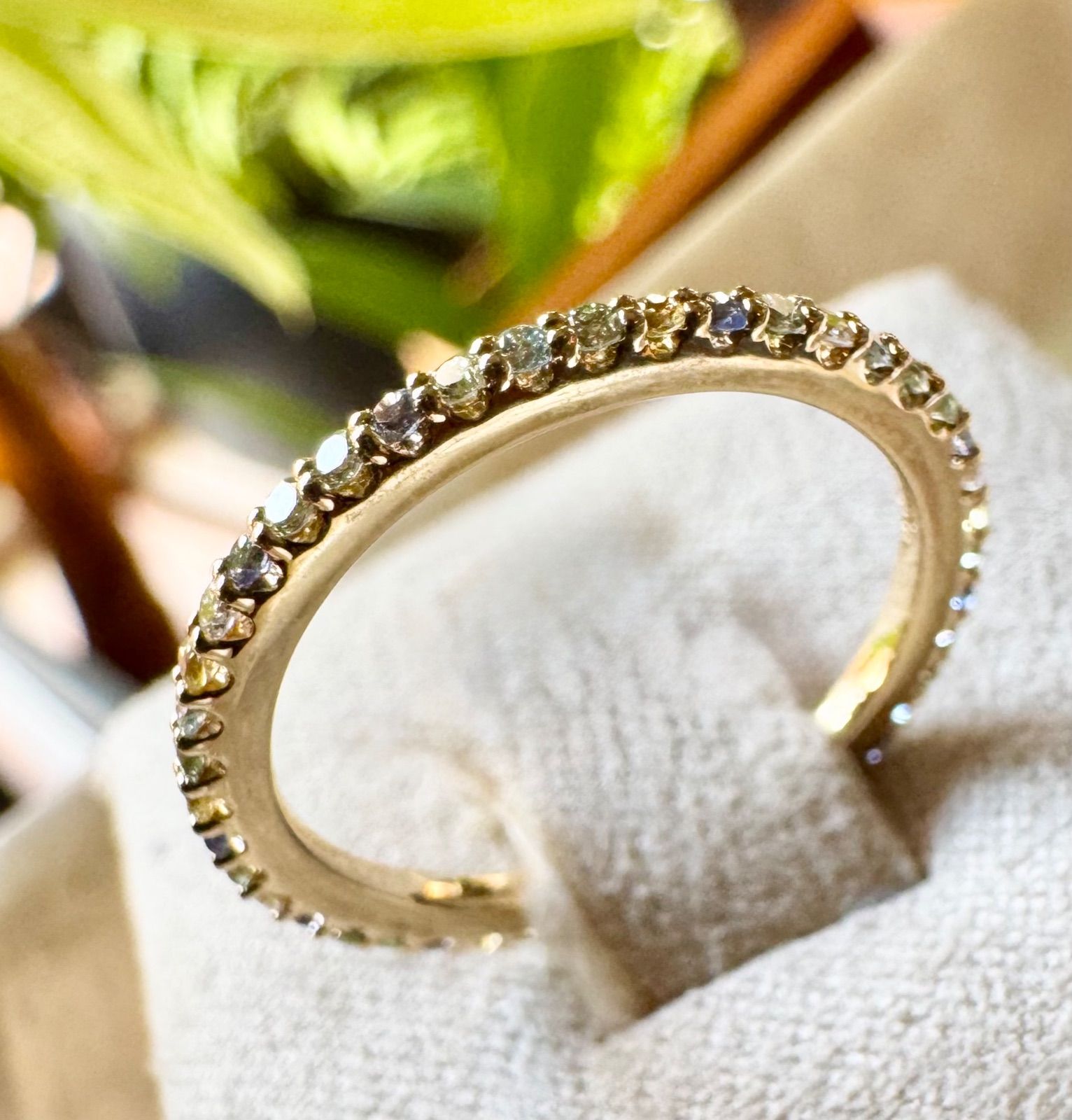 ポンテヴェキオ◇カリーナ*9号*サファイアリング*フルエタニティ*K18