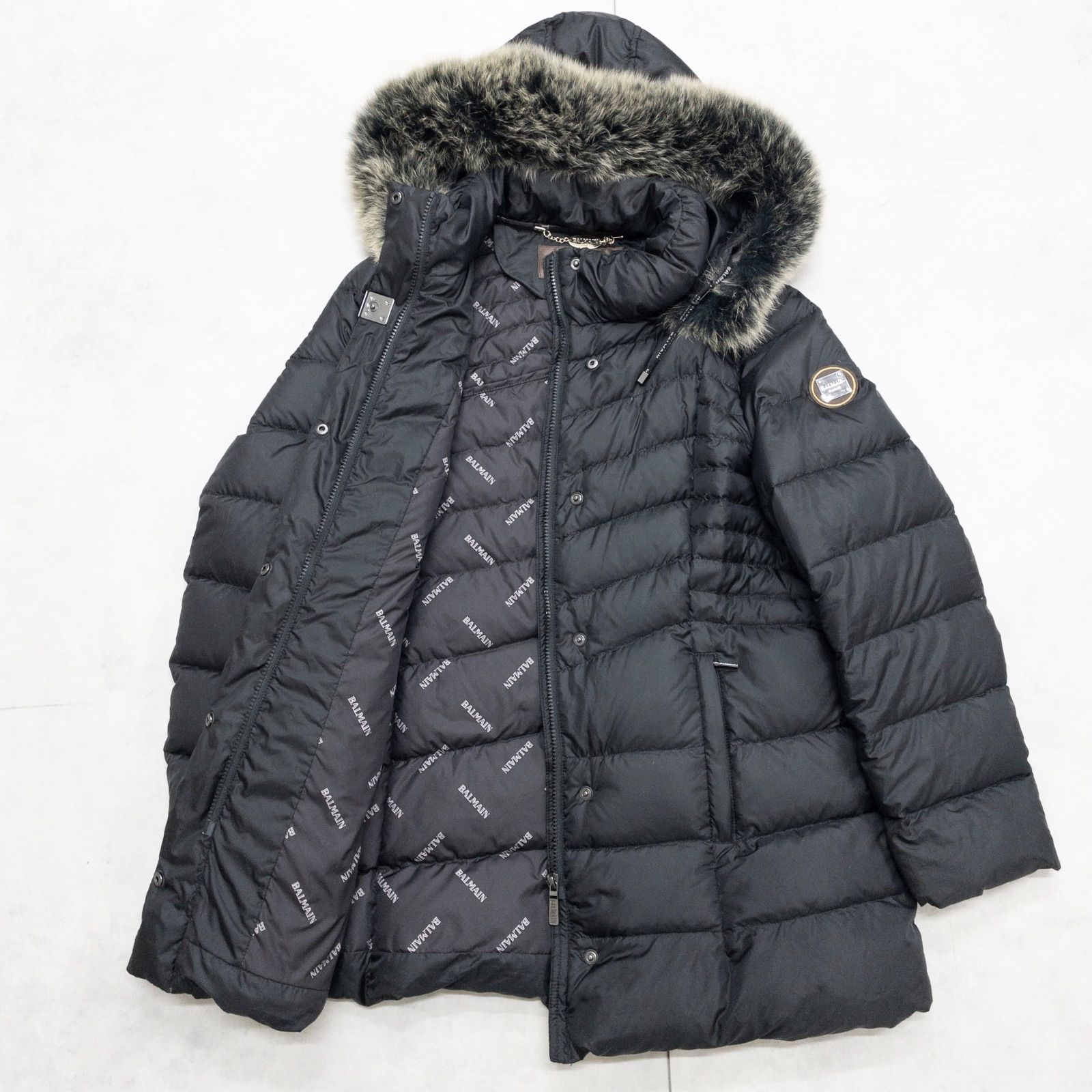 BALMAIN バルマン ダウンジャケット コート フード フォックスファー