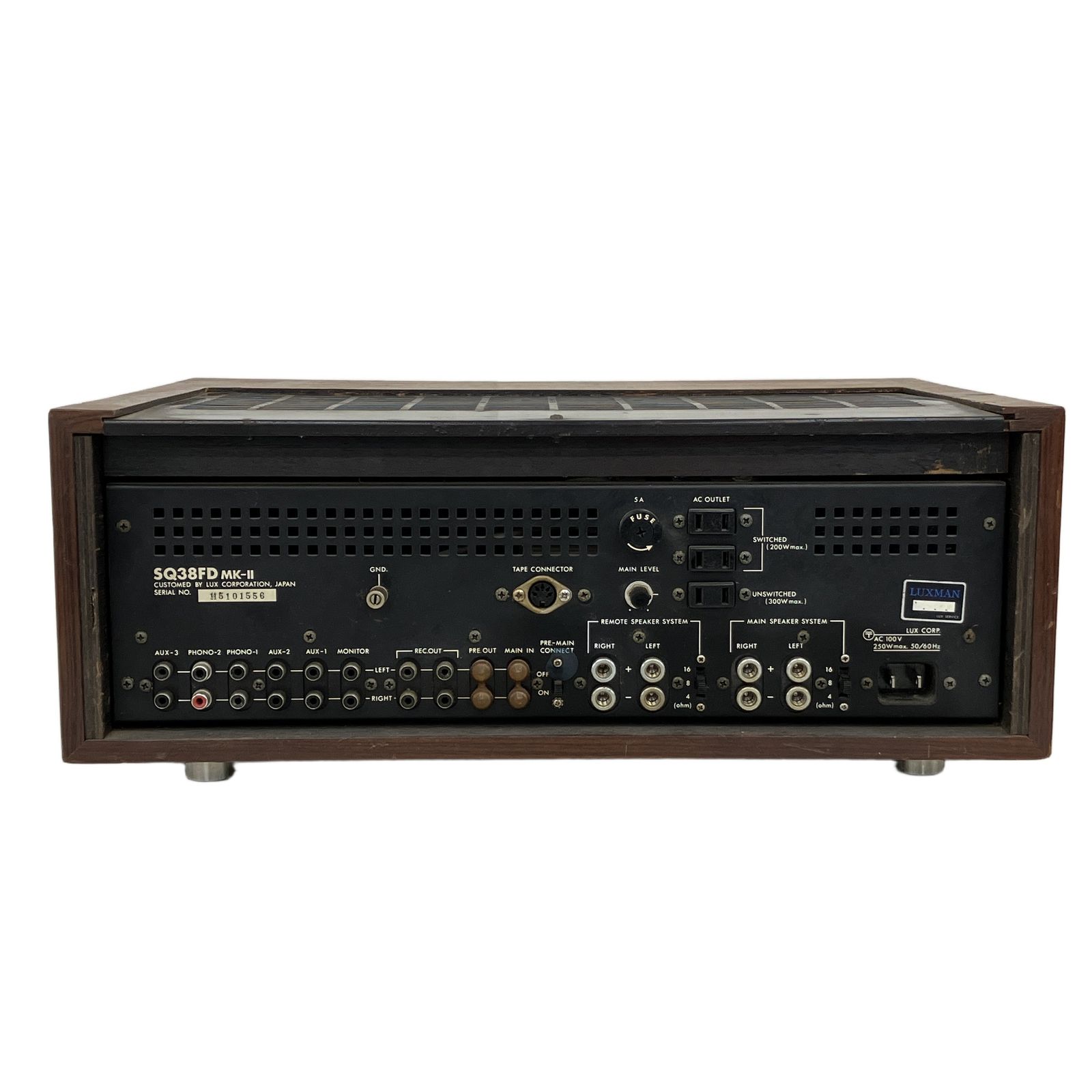 LUXMAN SQ38FD ラックスマン 管球式 プリメインアンプ 電源ケーブル欠