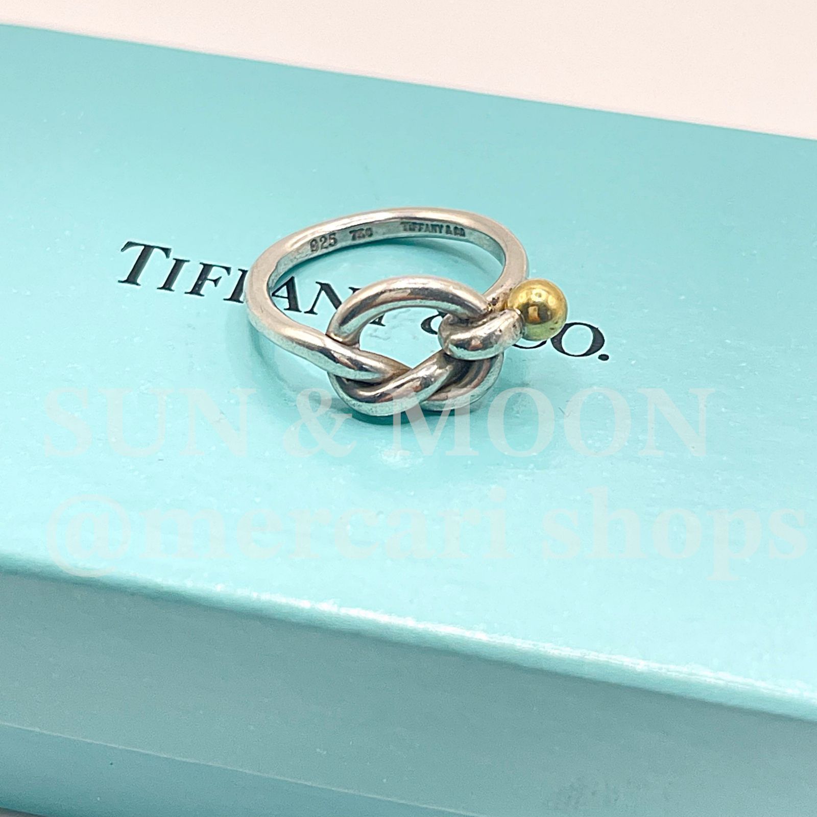 ティファニー ラブノット 8号〜8.5号 フック&アイリング 指輪 シルバー