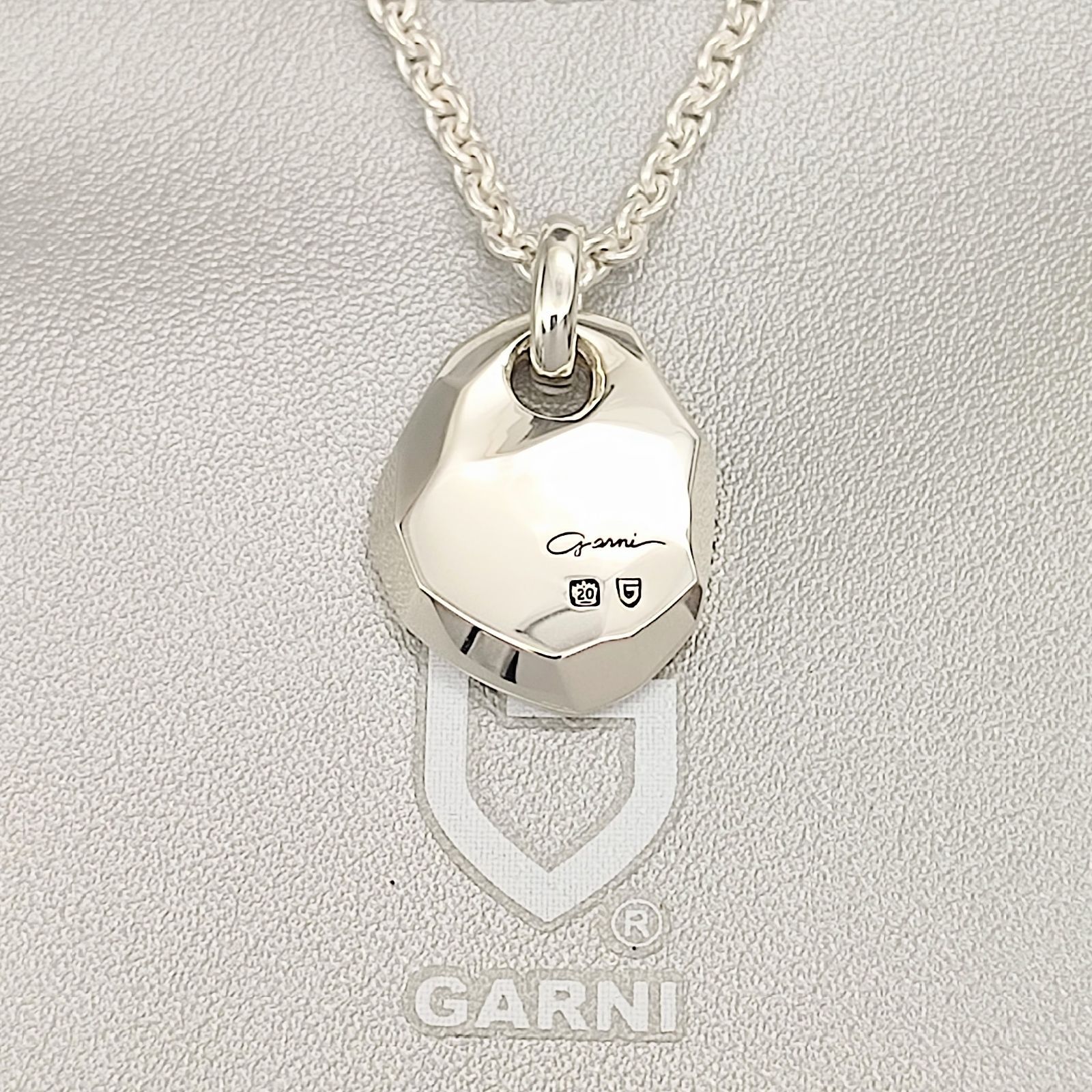 超美品】GARNI ガルニ クロッケリーペンダント ネックレス M シルバー