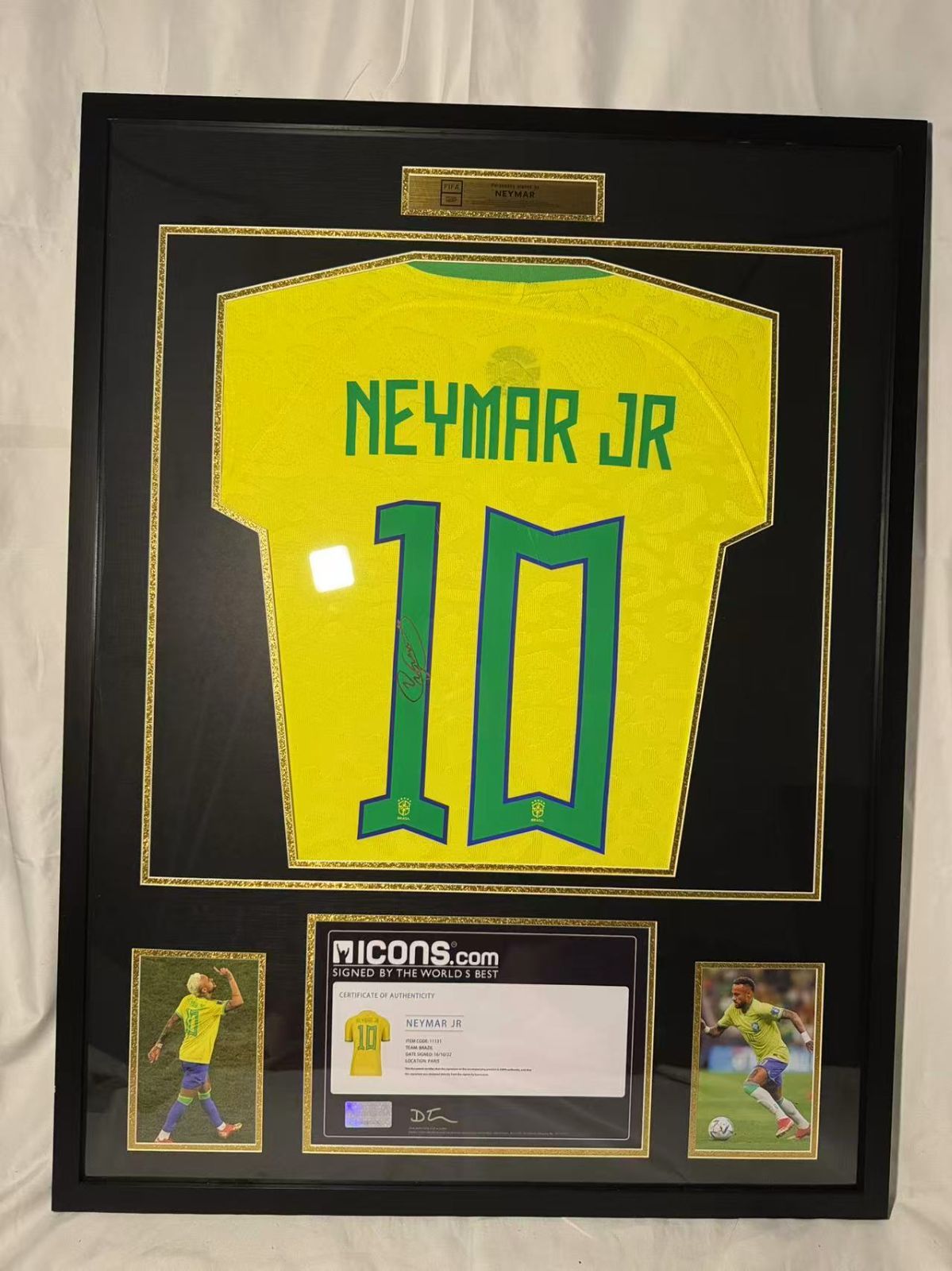 直筆サイン入りユニフォーム ルーカス・モウラ ブラジル代表 サッカー