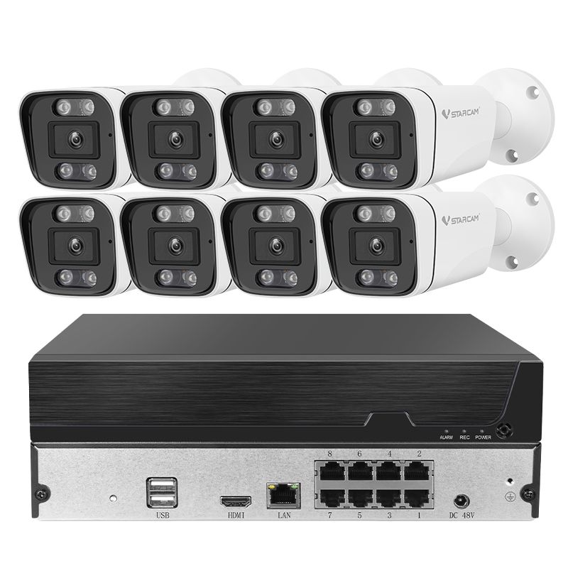 NVR POE防犯カメラ8台セット初期不良交換保証「NVR-VST-POE8」 - メルカリ
