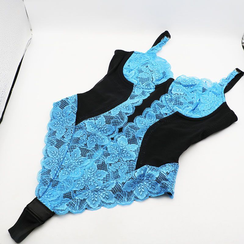 新古品 グラントイーワンズ LALAGrant Tバックボディースーツ ブルー