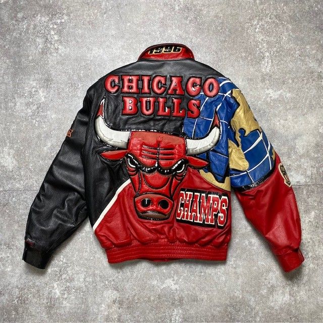 希少 90's JEFF HAMILTON Chicago Bulls レザージャケット