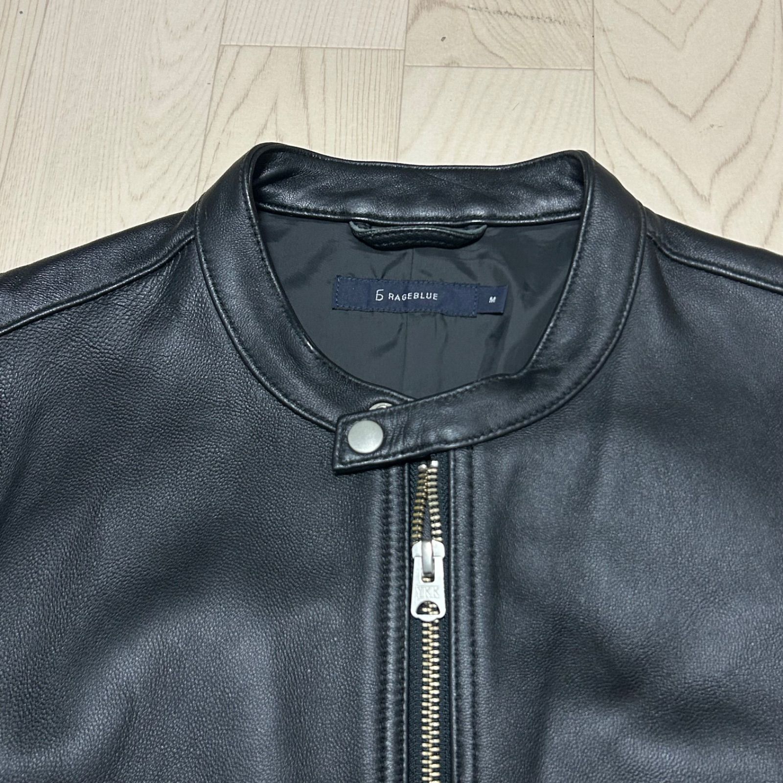 RAGEBLUE レイジブルー ラムレザージャケット シングルライダース