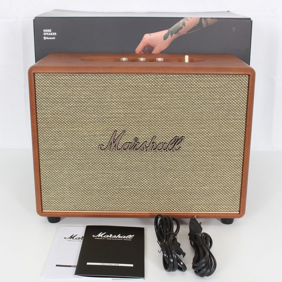 美品】Marshall Woburn III ブラウン ワイヤレス Bluetooth スピーカー