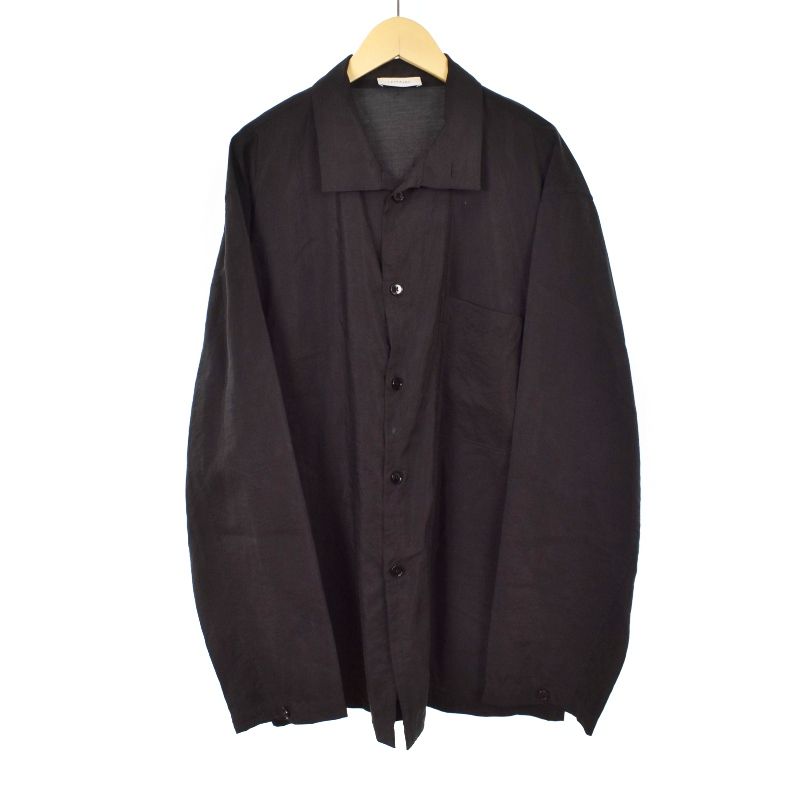 ルメール LEMAIRE ドライシルクシャツ 長袖 46 グレー SH1027 LF208