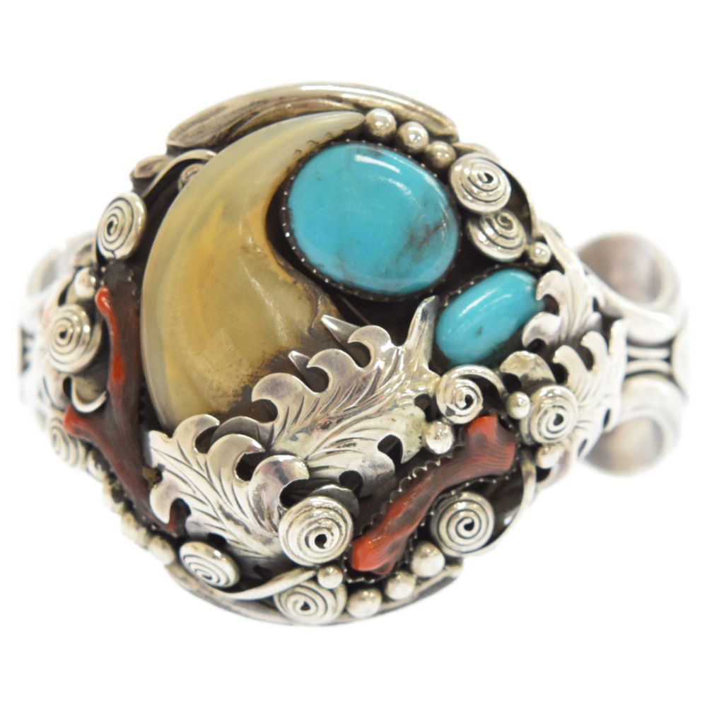 INDIAN JEWELRY ターコイズ コーラル バングル STERLING INDIAN