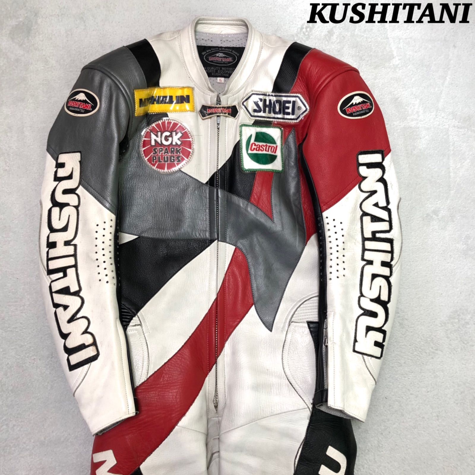 KUSHITANI レーシングスーツ レザースーツ 牛革 カウレザー ライダース
