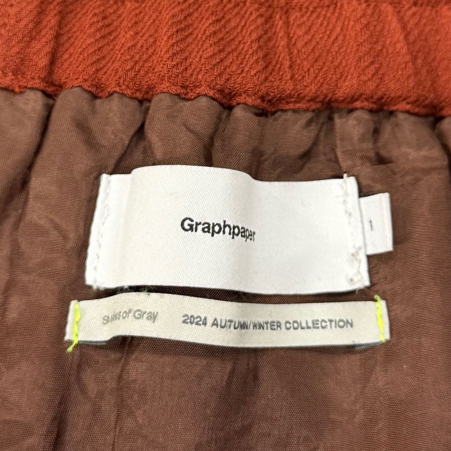 定価41800円 Graphpaper 24AW Viscose Wool Viyella Sleeping Pants