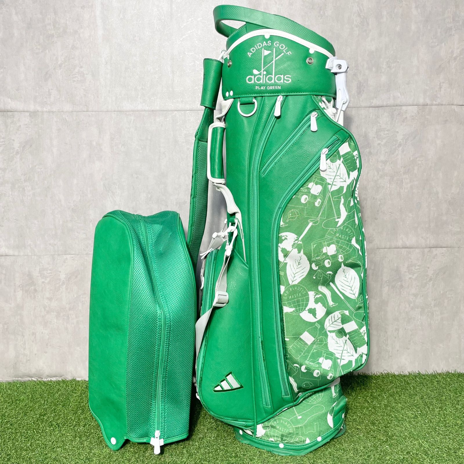 フード未使用】ADIDAS アディダス キャディバッグ ゴルフバッグ