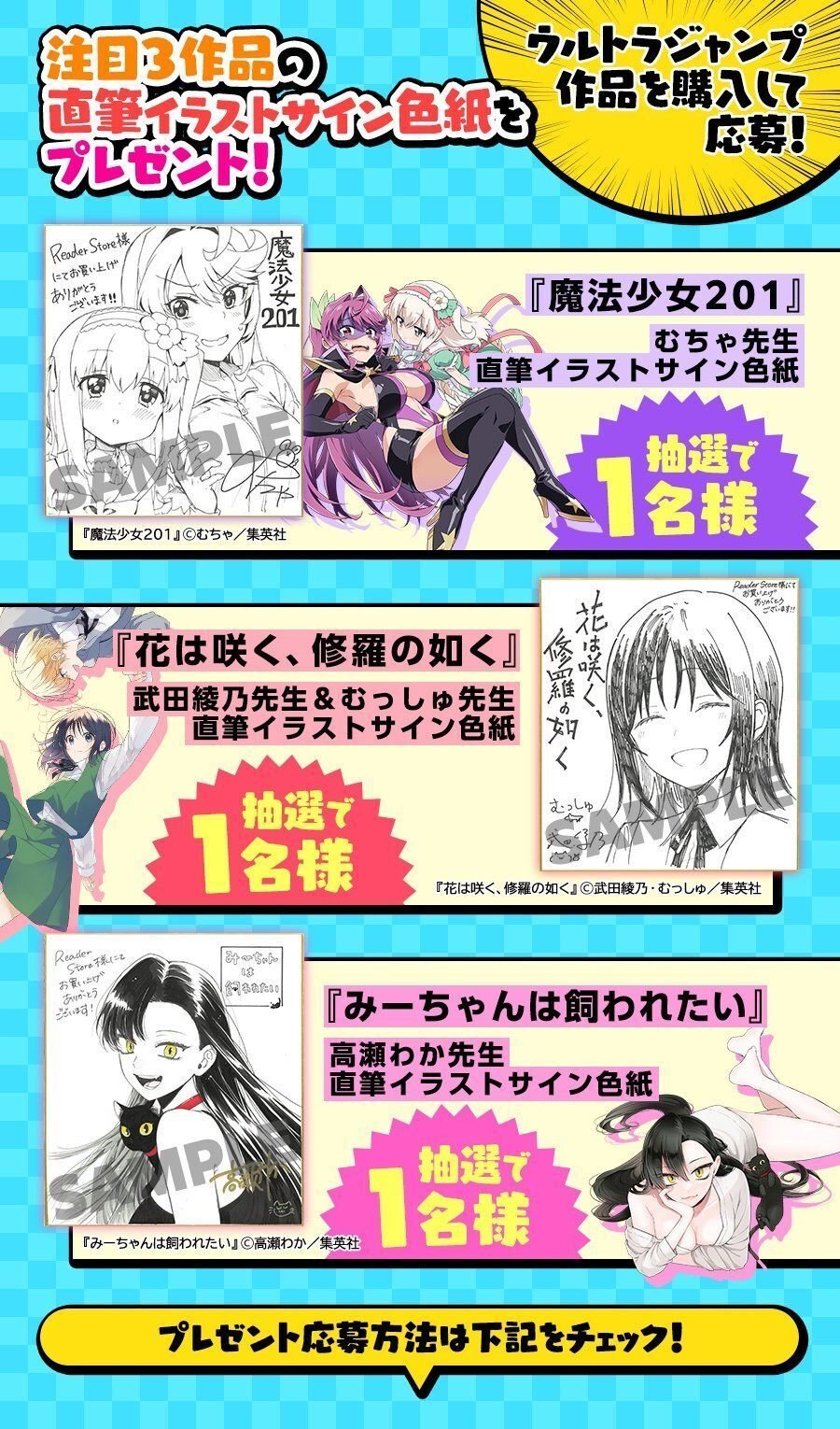 ウルトラジャンプ懸賞 朴晟佑 イラスト入りサイン色紙 ウルトラ