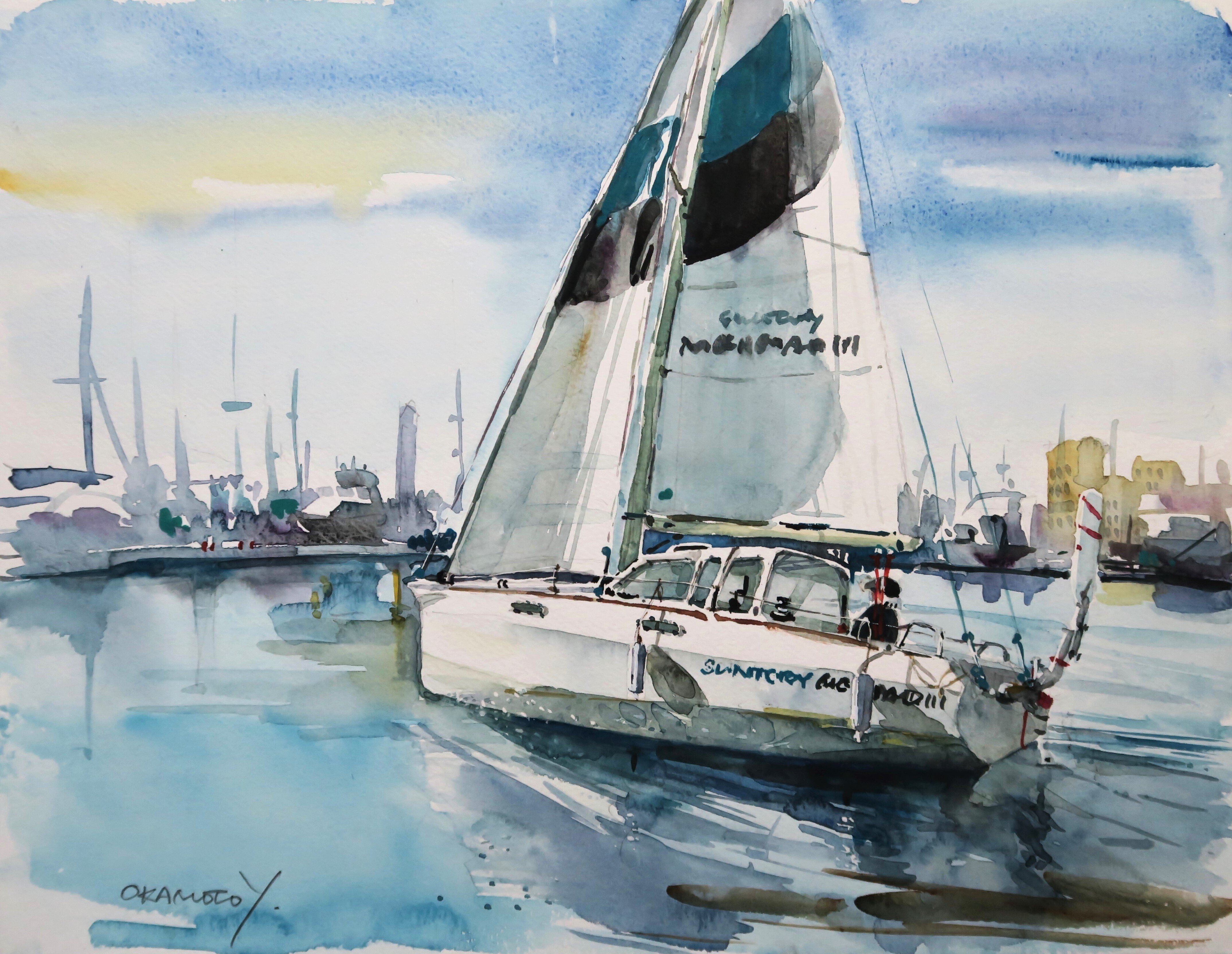 ソロセーラーという生き方・堀江謙一83歳の挑戦/海辺の水彩画｜海の音