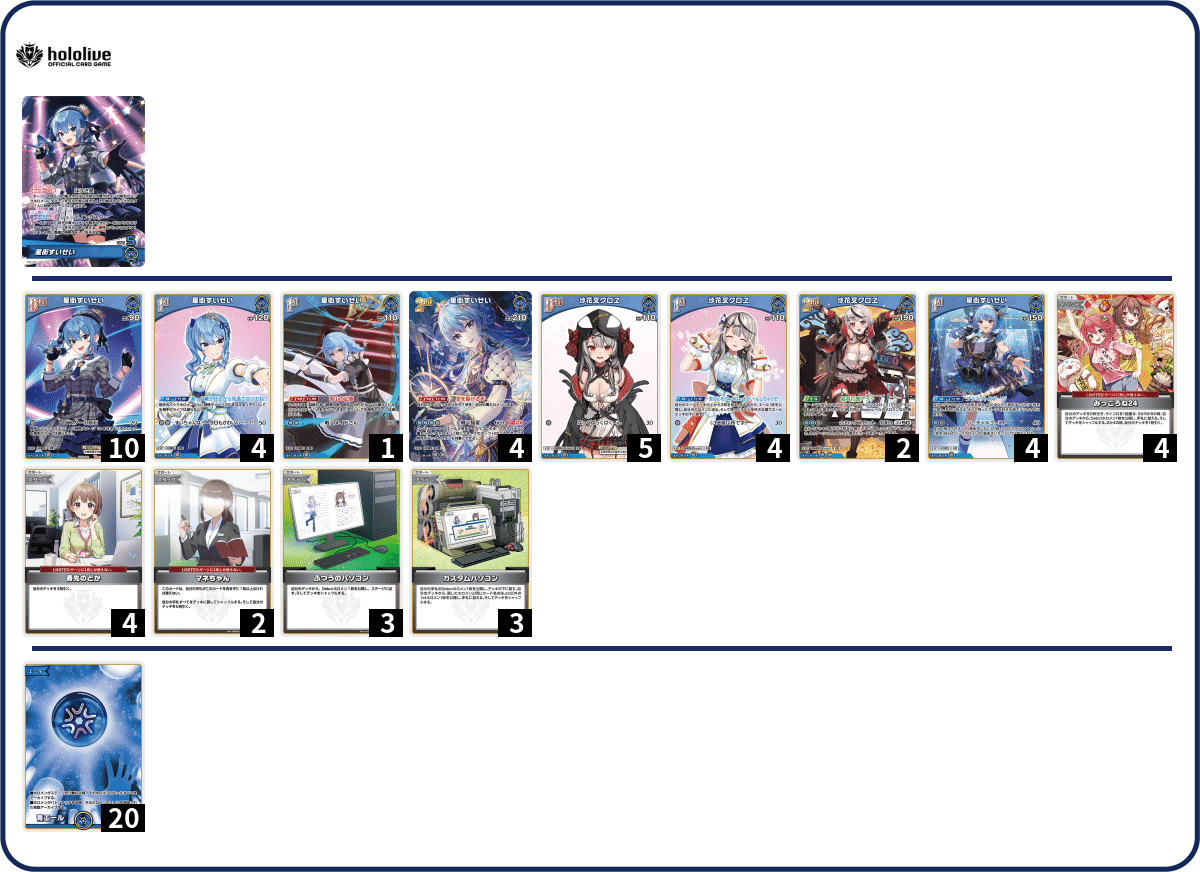 環境デッキ紹介series すいせいクロヱ｜ホロカ情報局