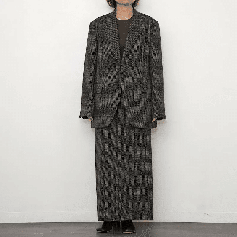 AURALEE】唯一無二のツイードALPACA WOOL SILK TWEED OVER JACKET