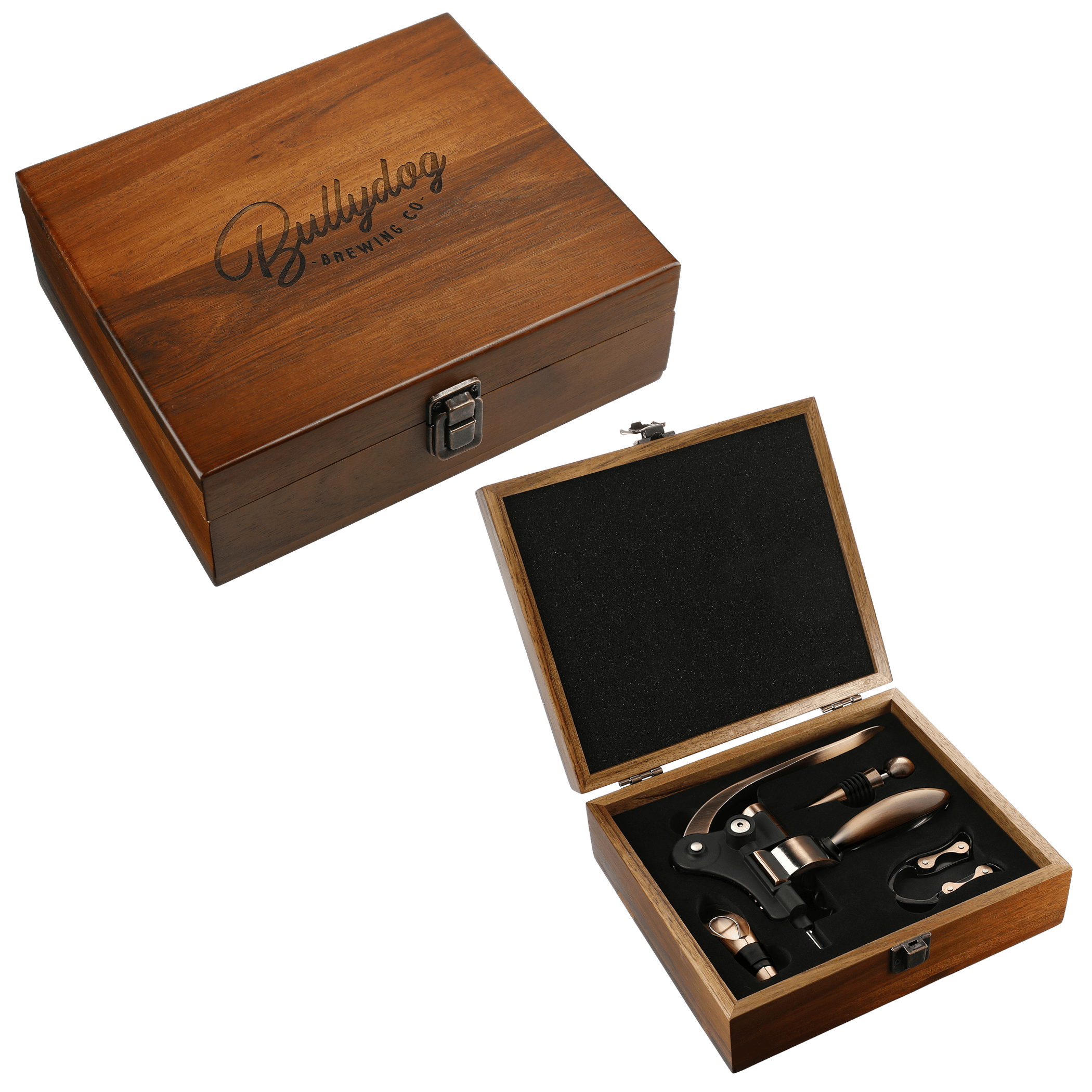 Leeds Graze Wood and Metal Wine Set | PCNA