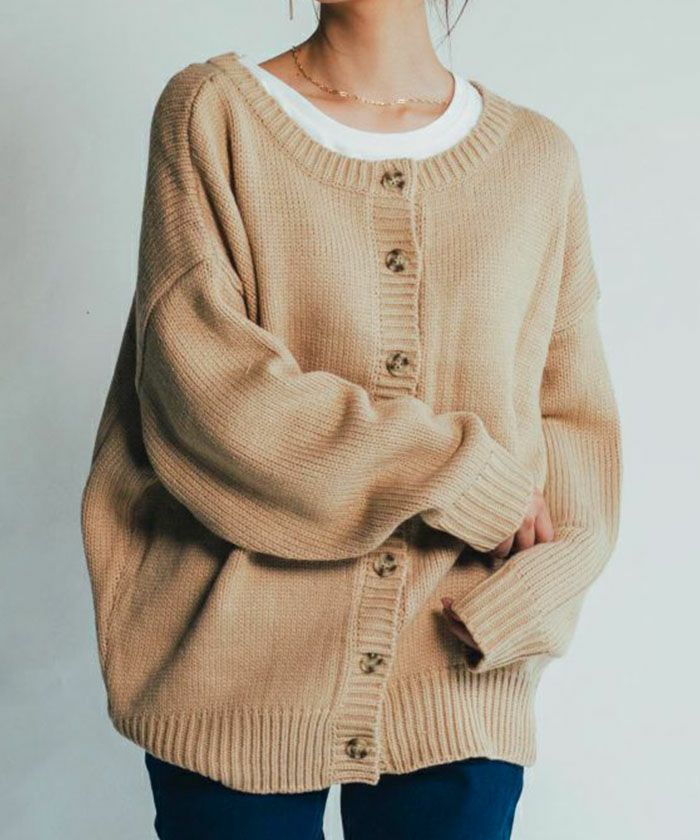 前後2wayプルオーバー レディース 秋 冬 長袖 カーディガン | アクア