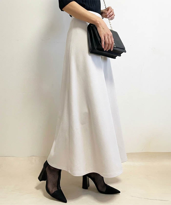 スエードフレアロングスカート レディース 春 秋 冬 ロング丈 S M L