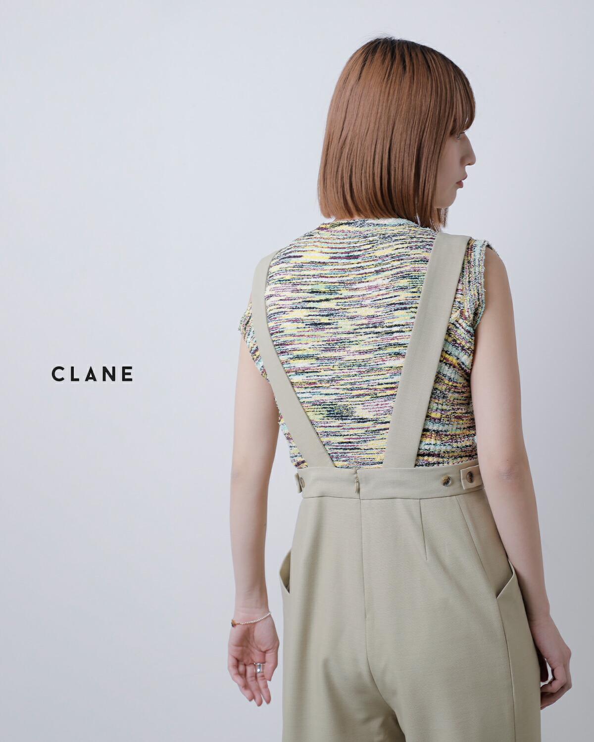 60%OFF】CLANE クラネ ディープ Uネック サロペット 18112-5122-kk