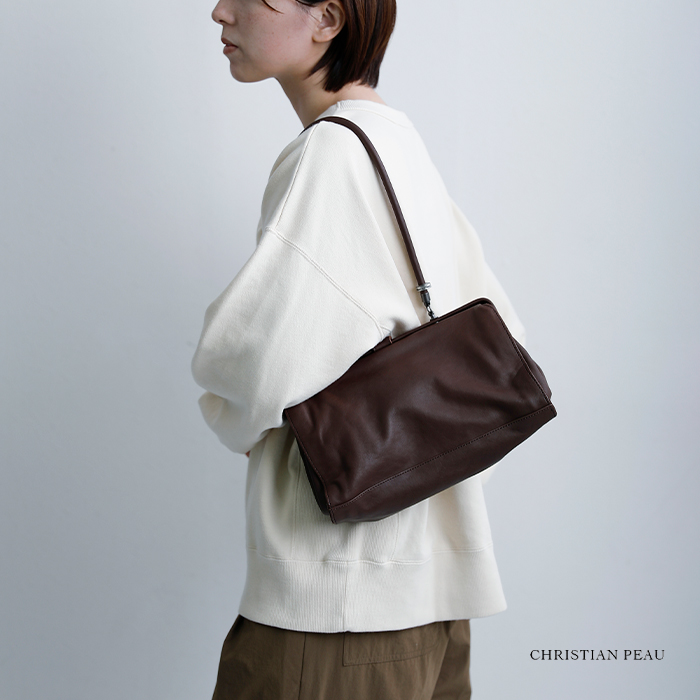 CHRISTIAN PEAU クリスチャンポー カウレザー ロング ハンドル バッグ