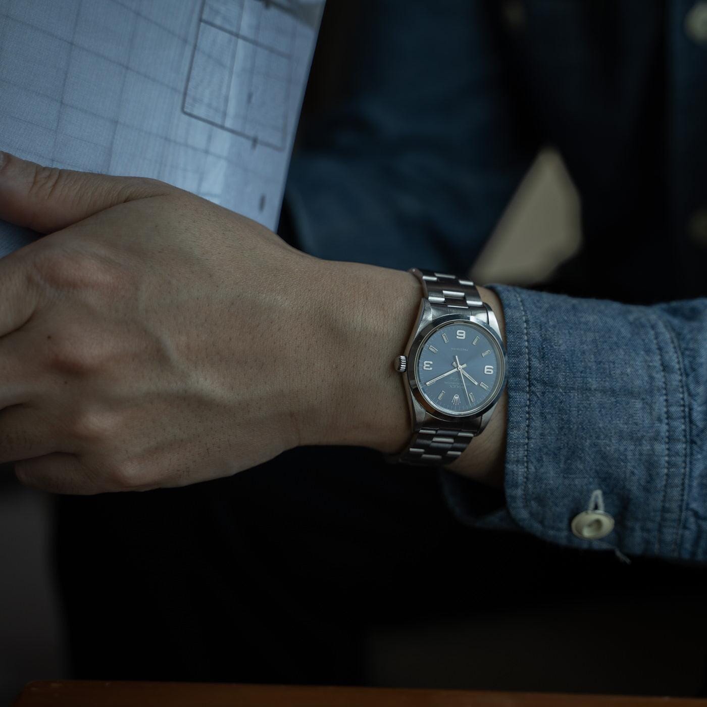 ロレックス エアキング 14000 ブラック 90年代 / ROLEX Air-King 14000