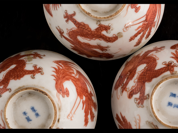 唐物 【流】中国古玩 大清康煕年製銘 辰砂花瓶 古美術品 IH438 辰砂瓶