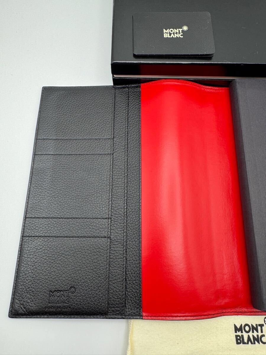 未使用品 モンブラン ノートカバー ブラック レッド レザー メンズ