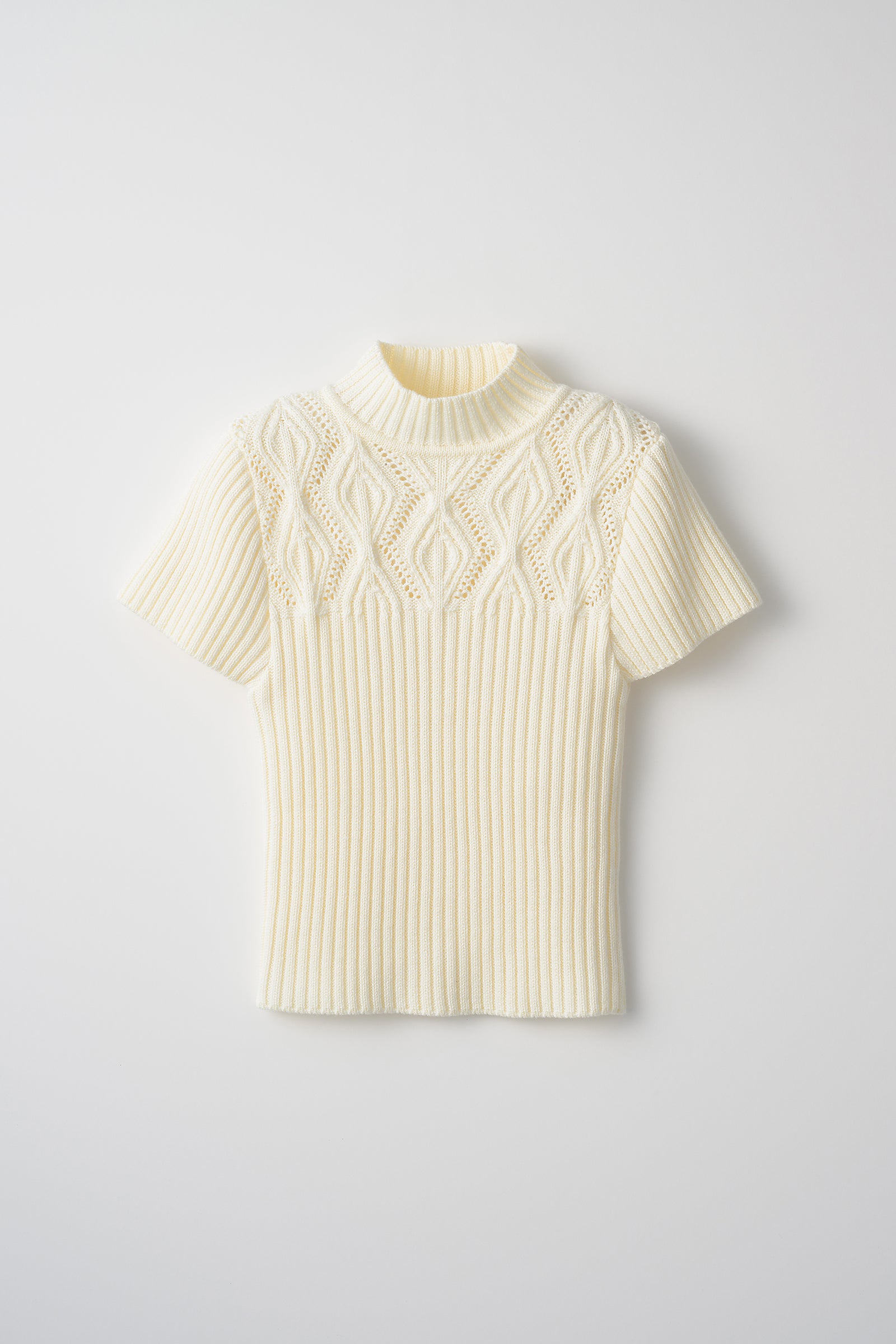 Diamond knit tops (Ivory) – Audire